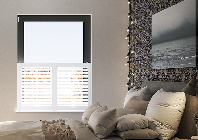 Kensington, Atlantic White - Cafe Style Plantation Shutter - Image 3